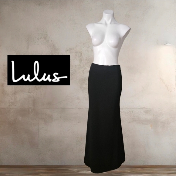 Lulus Dresses & Skirts - Lulus Black Maxi Mermaid Skirt Size Medium